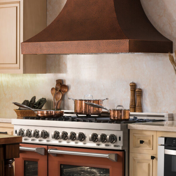 ZLINE Designer Series Hand-Hammered Copper Finish Wall Range Hood (8632H) - Image 11