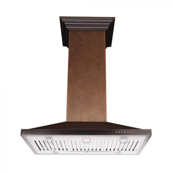 ZLINE Designer Series Hand Hammered Copper Island Mount Range Hood (8GL2Hi) - Image 3