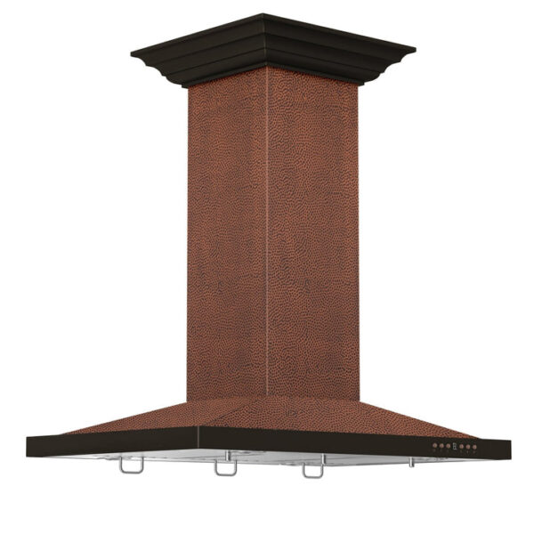 ZLINE Designer Series Hand Hammered Copper Island Mount Range Hood (8GL2Hi) - Image 7