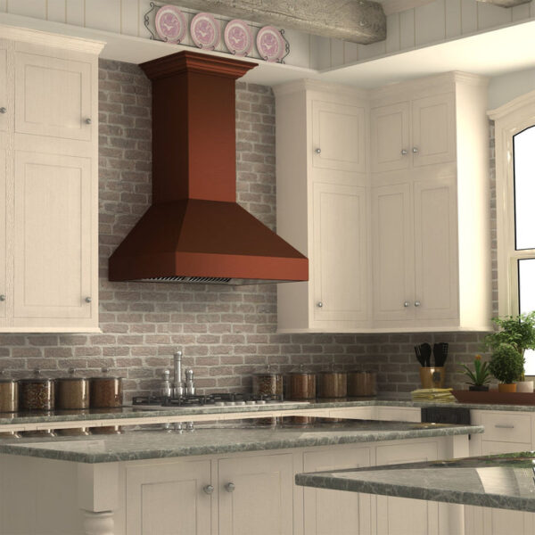 ZLINE Convertible Designer Series Copper Wall Mount Range Hood (8667C) - Image 3