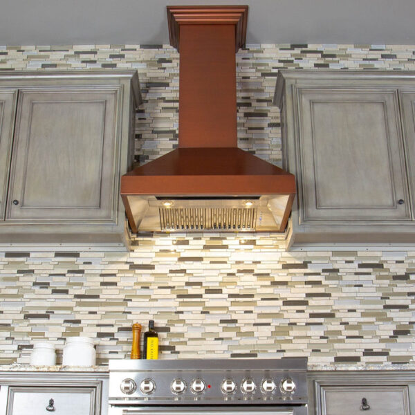 ZLINE Convertible Designer Series Copper Wall Mount Range Hood (8667C) - Image 4