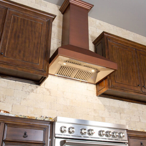 ZLINE Convertible Designer Series Copper Wall Mount Range Hood (8667C) - Image 12