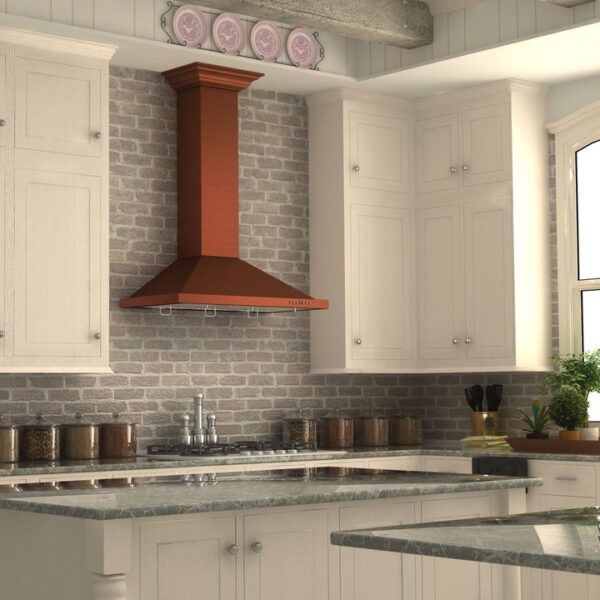 ZLINE Designer Series 7-Layer Copper Wall Mount Range Hood (8KBC) - Image 2
