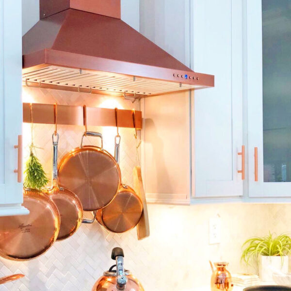 ZLINE Designer Series 7-Layer Copper Wall Mount Range Hood (8KBC) - Image 5