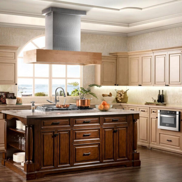ZLINE Designer Series Wooden Island Mount Range Hood in Butcher Block (681iM) - Image 4