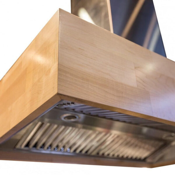 ZLINE Designer Series Wooden Island Mount Range Hood in Butcher Block (681iM) - Image 2