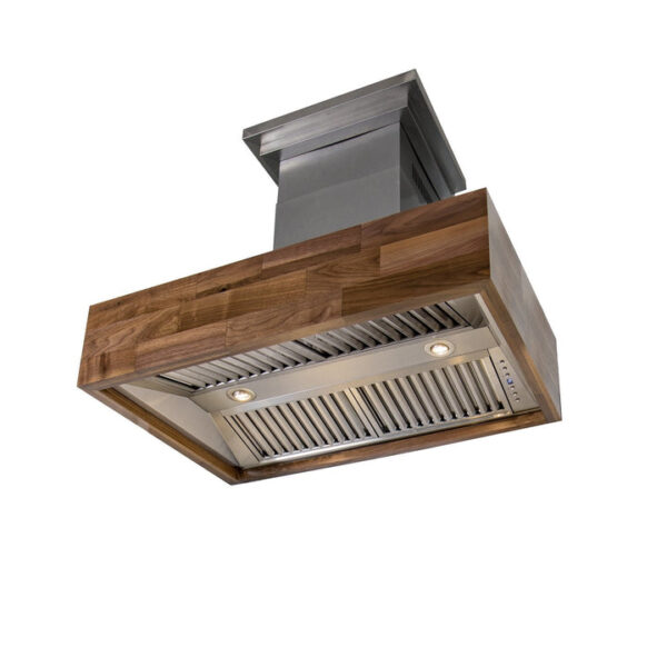 ZLINE Convertible Designer Series Wooden Island Mount Range Hood in Butcher Block (681iW) - Image 3