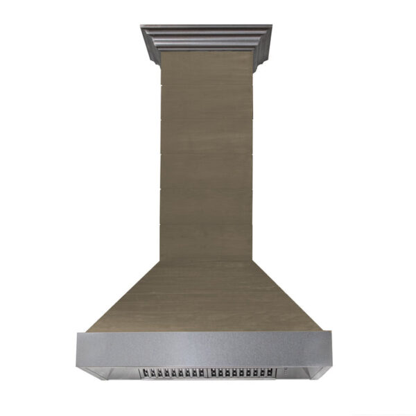 ZLINE Shiplap Wooden Wall Range Hood with Stainless Steel Accents (365YY) - Image 4