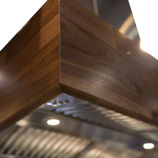 ZLINE 30 in. Convertible Designer Series Wooden Wall Mount Range Hood in Walnut Butcher Block (681W-30) - Image 7