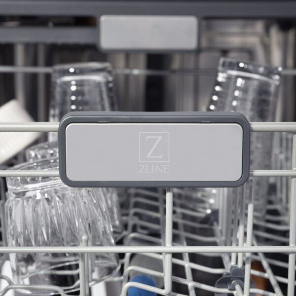 ZLINE 24 in. Panel-Included Monument Series 3rd Rack Top Touch Control Dishwasher with Black Matte Door, 45dBa (DWMT-BLM-24) - Image 2