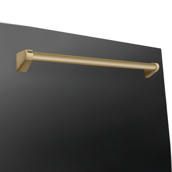 ZLINE Autograph Edition 24 in. 3rd Rack Top Touch Control Tall Tub Dishwasher in Black Stainless Steel with Champagne Bronze Handle, 45dBa (DWMTZ-BS-24-CB) - Image 8