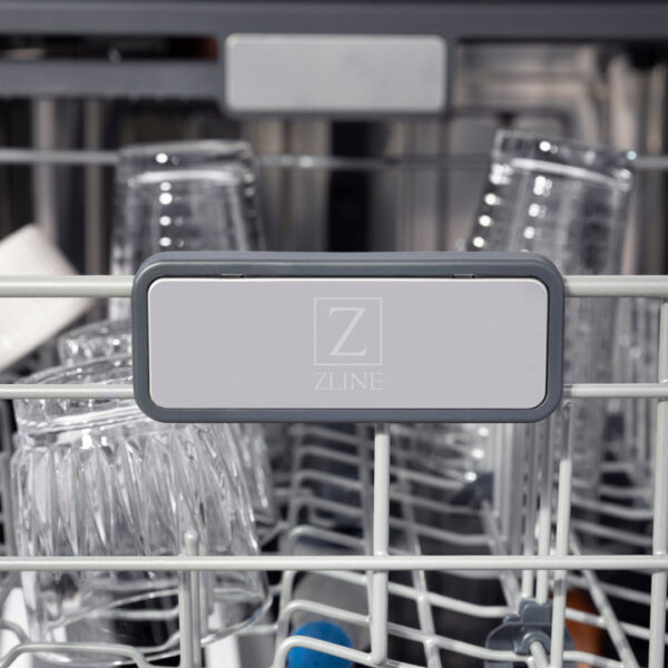 ZLINE Autograph Edition 24 in. 3rd Rack Top Touch Control Tall Tub Dishwasher in Black Stainless Steel with Polished Gold Handle, 45dBa (DWMTZ-BS-24-G) - Image 5