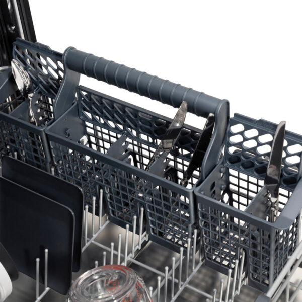 ZLINE Autograph Edition 24" 3rd Rack Top Control Tall Tub Dishwasher in Fingerprint Resistant Stainless Steel with Matte Black Accents, 45dBa (DWMTZ-SN-24-MB) - Image 2