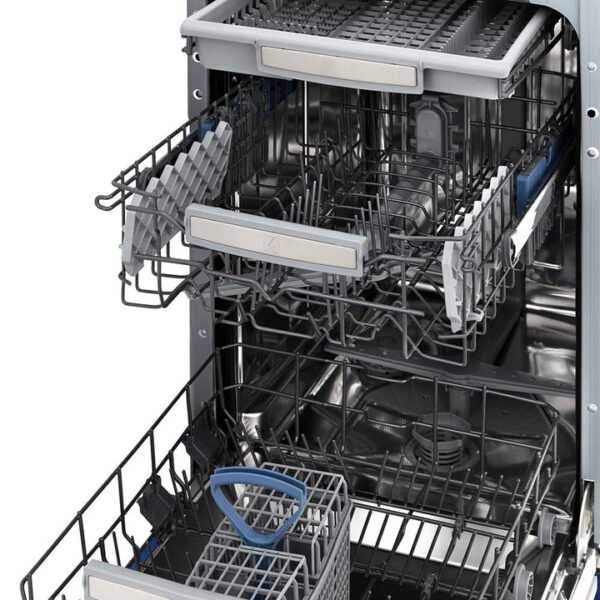 ZLINE 18 in. Tallac Series 3rd Rack Top Control Dishwasher in a Stainless Steel Tub with Black Stainless Panel, 51dBa (DWV-BS-18) - Image 6