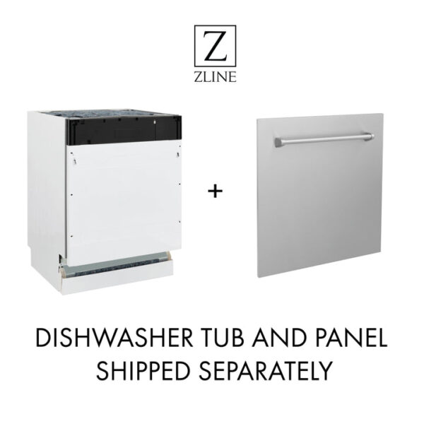 ZLINE Autograph Edition 18” Compact 3rd Rack Top Control Dishwasher in Stainless Steel with Polished Gold Handle, 51dBa (DWVZ-304-18-G) - Image 2