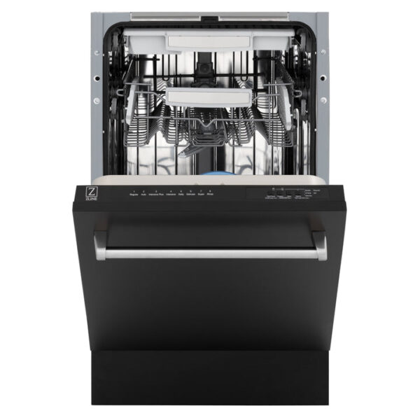 ZLINE 18 in. Tallac Series 3rd Rack Top Control Dishwasher in a Stainless Steel Tub with Black Matte Panel, 51dBa (DWV-BLM-18) - Image 12