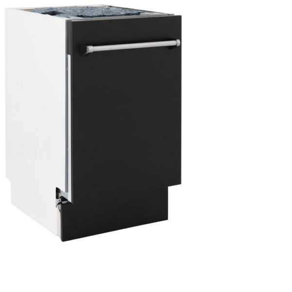 ZLINE 18 in. Tallac Series 3rd Rack Top Control Dishwasher in a Stainless Steel Tub with Black Matte Panel, 51dBa (DWV-BLM-18) - Image 11