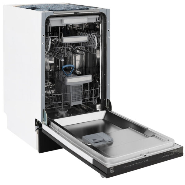 ZLINE 18 in. Tallac Series 3rd Rack Top Control Dishwasher in a Stainless Steel Tub with Black Matte Panel, 51dBa (DWV-BLM-18) - Image 8