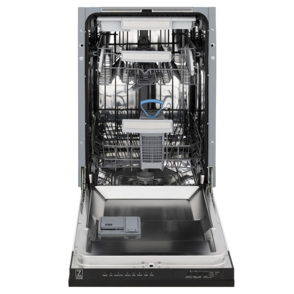 ZLINE 18 in. Tallac Series 3rd Rack Top Control Dishwasher in a Stainless Steel Tub with Black Stainless Panel, 51dBa (DWV-BS-18) - Image 11