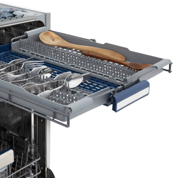 ZLINE Autograph Edition 18” Compact 3rd Rack Top Control Dishwasher in Black Stainless Steel with Polished Gold Accent Handle, 51dBa (DWVZ-BS-18-G) - Image 4