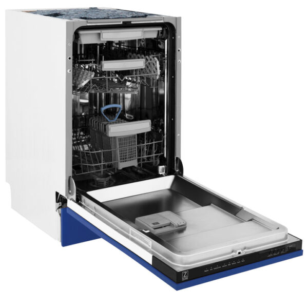 ZLINE 18 in. Tallac Series 3rd Rack Top Control Dishwasher in a Stainless Steel Tub with with Blue Matte Door, 51dBa (DWV-BM-18) - Image 8