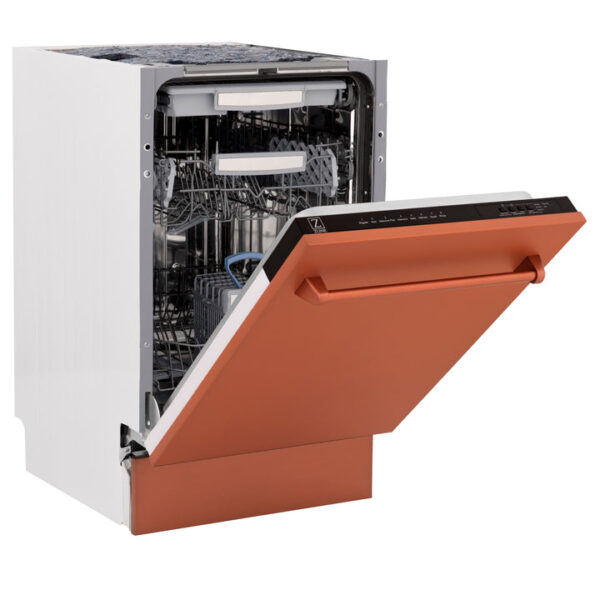 ZLINE 18 in. Tallac Series 3rd Rack Top Control Dishwasher in a Stainless Steel Tub with Copper Panel, 51dBa (DWV-C-18) - Image 7