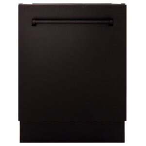ZLINE 24" Tallac Series 3rd Rack Dishwasher with Oil-Rubbed Bronze Panel and Traditional Handle, 51dBa (DWV-ORB-24)