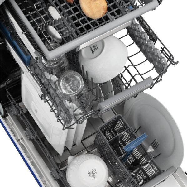 ZLINE 18 in. Tallac Series 3rd Rack Top Control Dishwasher in a Stainless Steel Tub with Blue Gloss Panel, 51dBa (DWV-BG-18) - Image 6