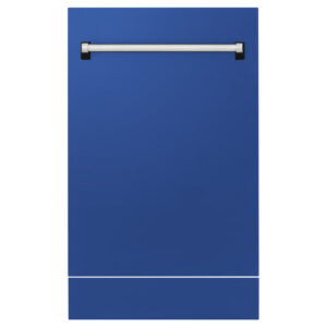 ZLINE 18 in. Tallac Series 3rd Rack Top Control Dishwasher in a Stainless Steel Tub with with Blue Matte Door, 51dBa (DWV-BM-18)
