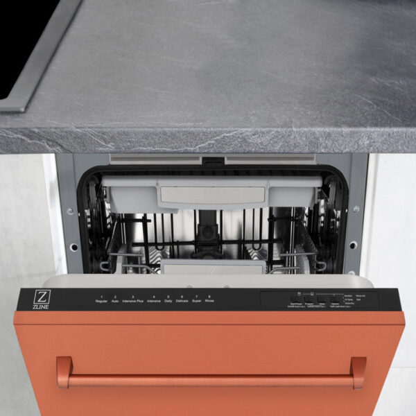 ZLINE 18 in. Tallac Series 3rd Rack Top Control Dishwasher in a Stainless Steel Tub with Copper Panel, 51dBa (DWV-C-18) - Image 11