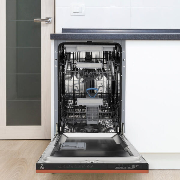 ZLINE 18 in. Tallac Series 3rd Rack Top Control Dishwasher in a Stainless Steel Tub with Copper Panel, 51dBa (DWV-C-18) - Image 2