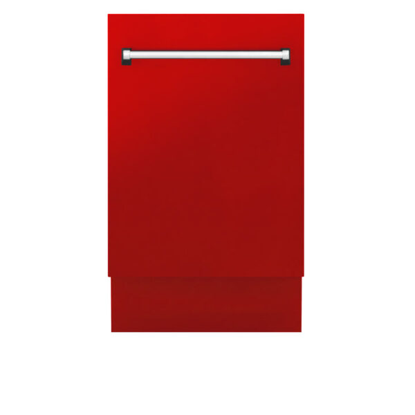 ZLINE 18 in. Tallac Series 3rd Rack Top Control Dishwasher in a Stainless Steel Tub with Red Matte Panel, 51dBa (DWV-RM-18) - Image 10