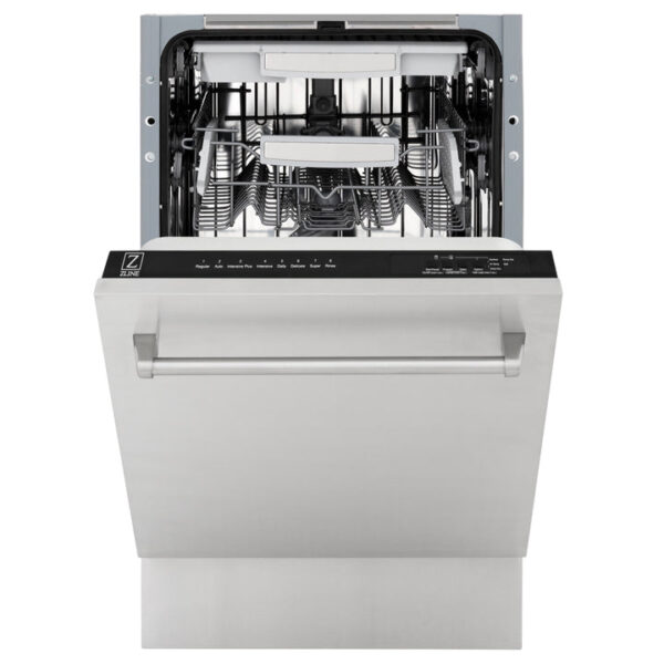 ZLINE 18 in. Tallac Series 3rd Rack Top Control Dishwasher in a Stainless Steel Tub and Panel, 51dBa (DWV-304-18) - Image 12