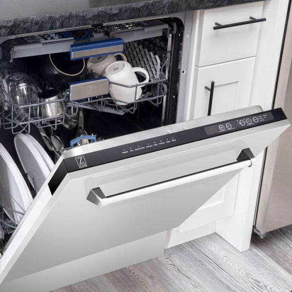 ZLINE 24" Tallac Series 3rd Rack Dishwasher in Stainless Steel with Traditional Handle, 51dBa (DWV-304-24) - Image 8