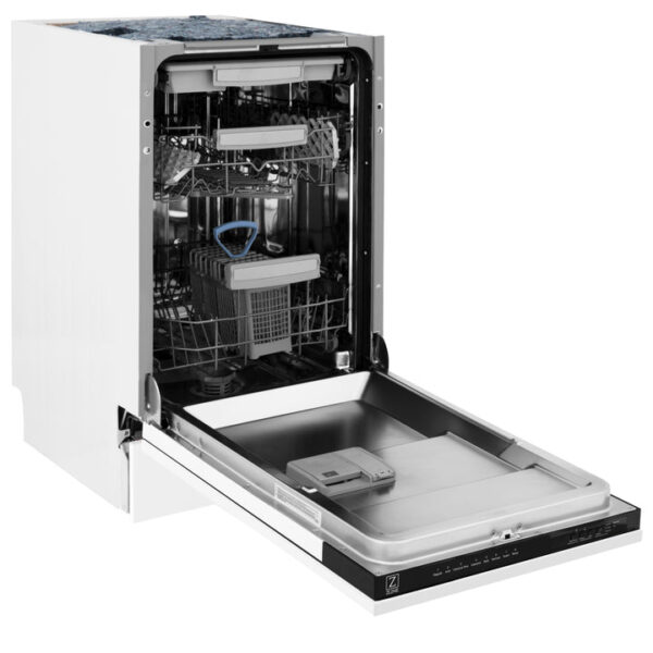 ZLINE 18 in. Tallac Series 3rd Rack Top Control Dishwasher in a Stainless Steel Tub with White Matte Panel, 51dBa (DWV-WM-18) - Image 6