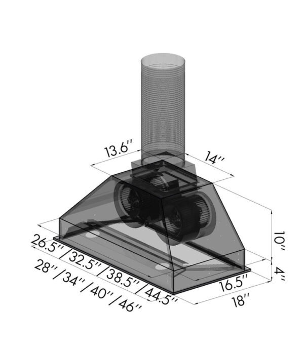 ZLINE Ducted Remote Blower 700 CFM Range Hood Insert in Stainless Steel (698-RD) - Image 2