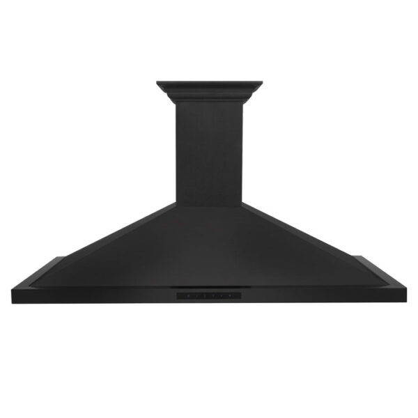 ZLINE Ducted Vent Wall Mount Range Hood in Black Stainless Steel with Built-in ZLINE CrownSound Bluetooth Speakers (BSKBNCRN-BT) - Image 3