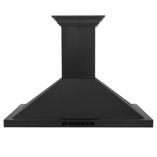 ZLINE Ducted Vent Wall Mount Range Hood in Black Stainless Steel with Built-in ZLINE CrownSound Bluetooth Speakers (BSKBNCRN-BT) - Image 7