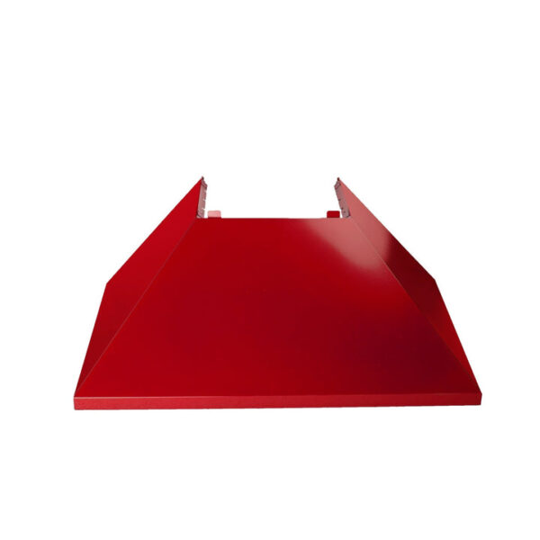 ZLINE Ducted Fingerprint Resistant Stainless Steel Range Hood with Red Gloss Shell (8654RG) - Image 7