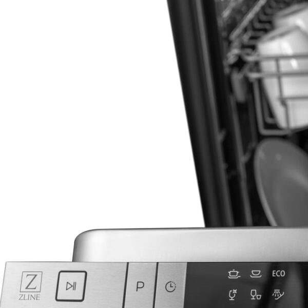 ZLINE 18 in. Compact Top Control Dishwasher with Fingerprint Resistant Stainless Steel Panel and Modern Style Handle, 52 dBa (DW-SN-18) - Image 7
