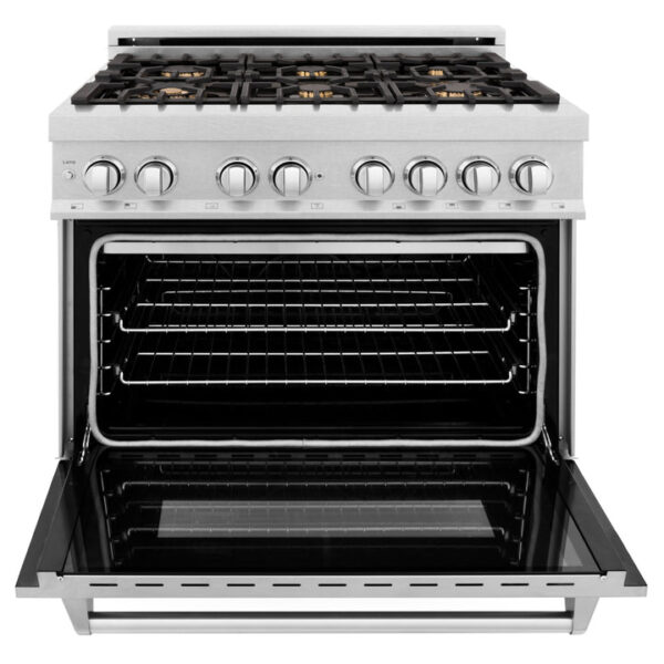 ZLINE 48 in. 6.0 cu. ft. Electric Oven and Gas Cooktop Dual Fuel Range with Griddle in Fingerprint Resistant Stainless (RAS-SN-GR-48) - Image 9
