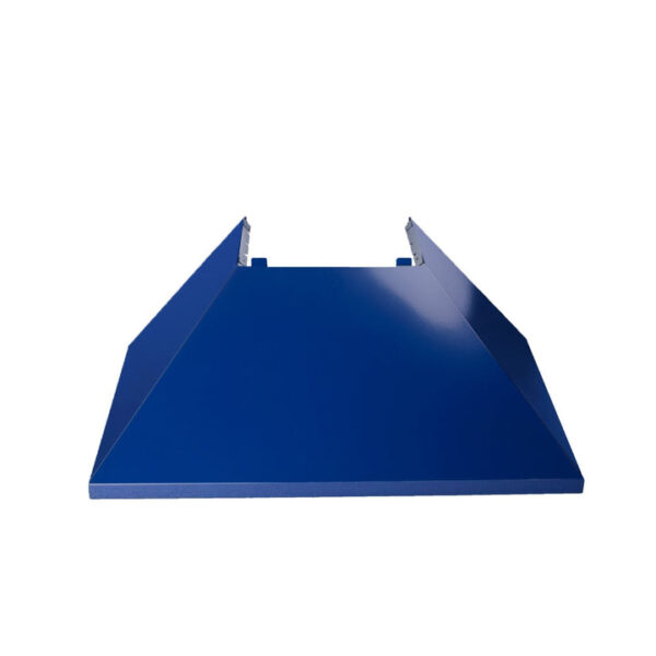 ZLINE Ducted Fingerprint Resistant Stainless Steel Range Hood with Blue Gloss Shell (8654BG) - Image 6