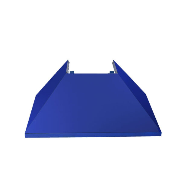 ZLINE Ducted Fingerprint Resistant Stainless Steel Range Hood with Blue Matte Shell (8654BM) - Image 10