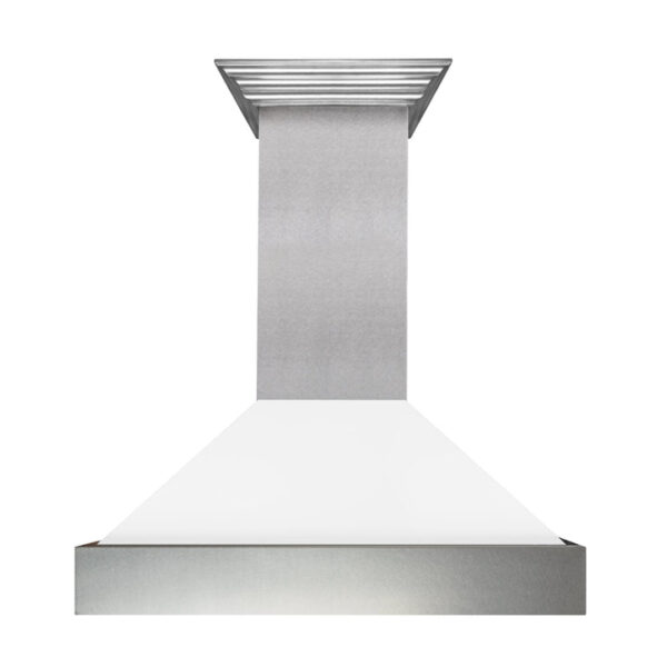 ZLINE Fingerprint Resistant Stainless Steel Range Hood With White Matte Shell (8654WM) - Image 10