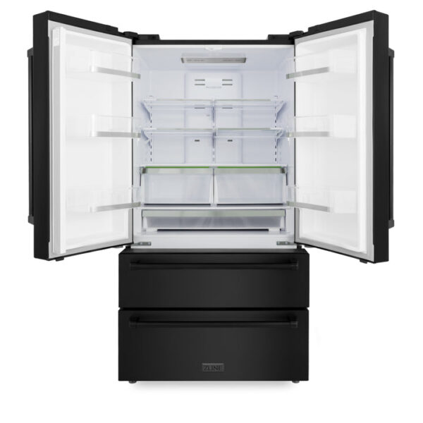 ZLINE 36 in. Freestanding French Door Refrigerator with Ice Maker in Black Stainless Steel (RFM-36-BS) - Image 16
