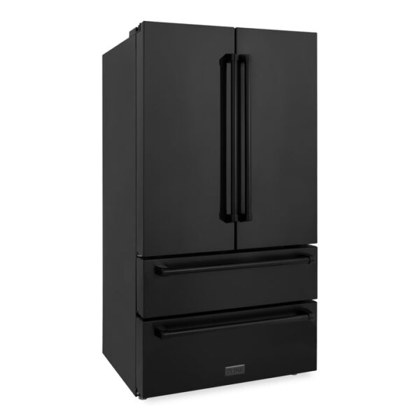 ZLINE 36 in. Freestanding French Door Refrigerator with Ice Maker in Black Stainless Steel (RFM-36-BS) - Image 10