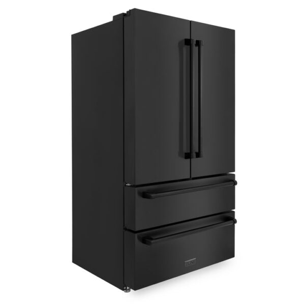ZLINE 36 in. Freestanding French Door Refrigerator with Ice Maker in Black Stainless Steel (RFM-36-BS) - Image 8