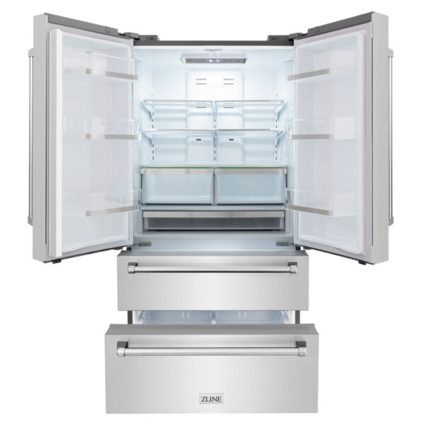 ZLINE 36 in. Freestanding French Door Refrigerator with Ice Maker in Fingerprint Resistant Stainless Steel (RFM-36) - Image 16