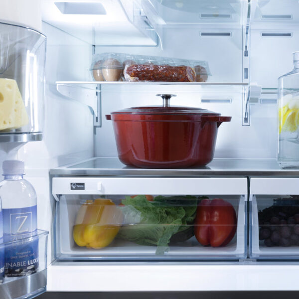ZLINE 36 in. 21.6 cu. ft Freestanding French Door Fingerprint Resistant Refrigerator with Water and Ice Dispenser and Filter (RFM-W-WF-36) - Image 5