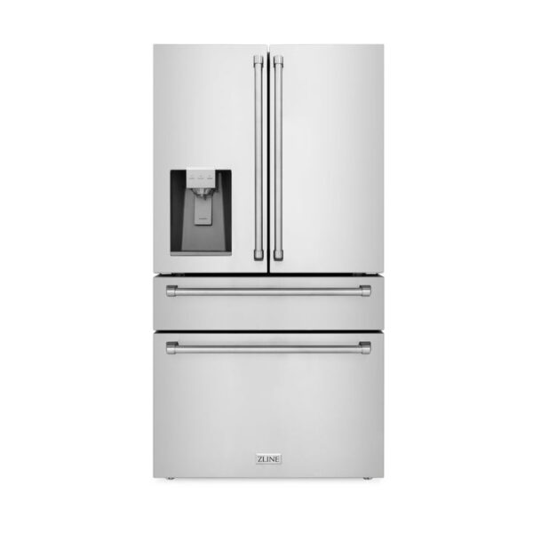 ZLINE 36 in. 21.6 cu. ft Freestanding French Door Fingerprint Resistant Refrigerator with Water and Ice Dispenser and Filter (RFM-W-WF-36) - Image 12